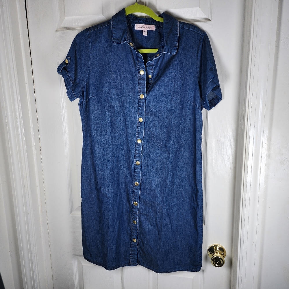 Harlow & Rose jean snap-up dress